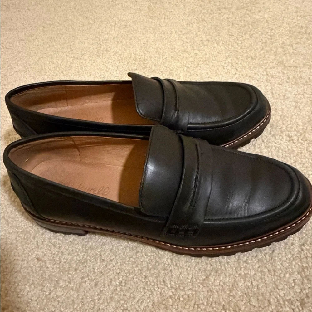 Madewell Black Leather Loafers - Picture 2 of 5
